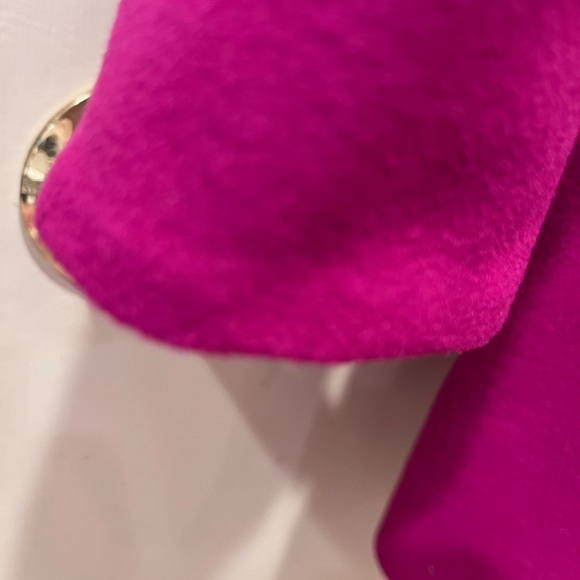 Chico’s double lapel single button overcoat magenta- size 2 - Picture 10 of 13
